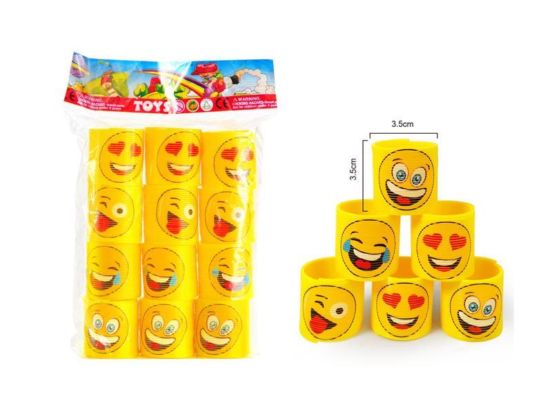 12Pcs Round Smiling Face Rainbow Circle