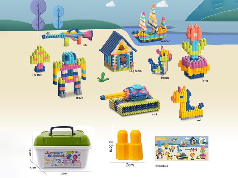 Morandi Color Bullet Head Building Blocks 430g(470PCS+)