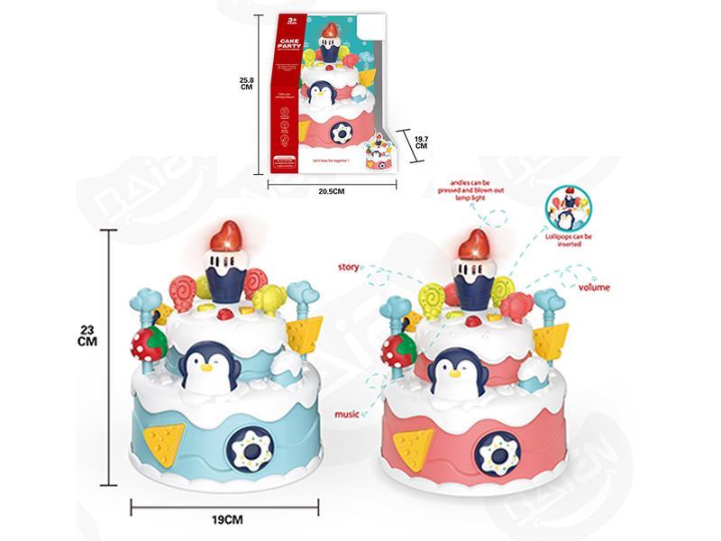 Penguin Cake Fun Toy Whit Light And Music