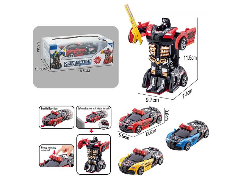 Friction Crash One Key Deformation Bugatti Taxi Car 1pcs