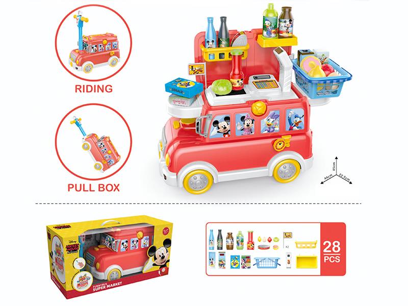 Mickey Funny Bus Super Market Set