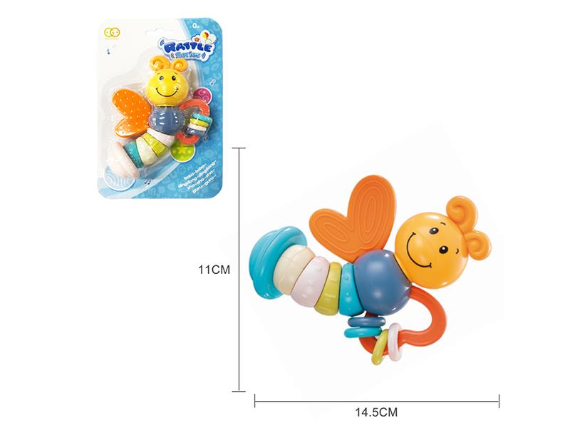 Baby Rattles - Orange Insect