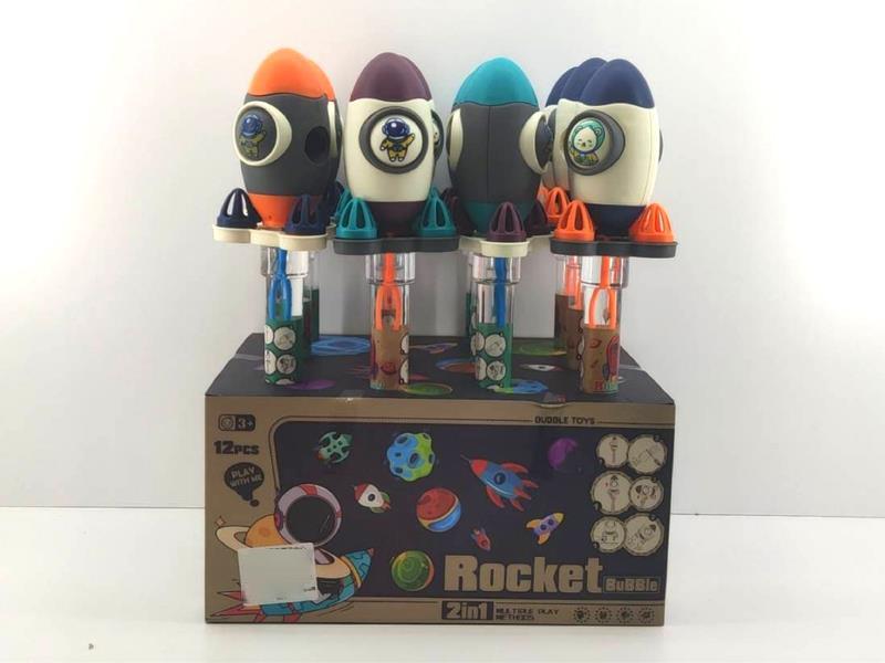 2 In 1 Space Rocket Bubble Stick 12PCS
