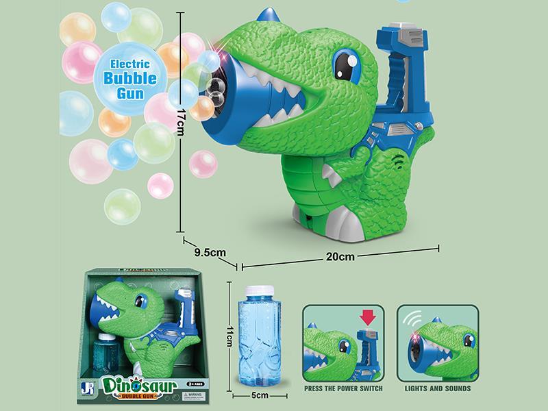 Electric Cartoon Dinosaur Bubble Gun With Light And Music