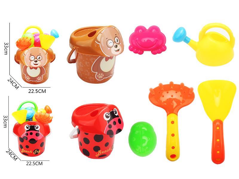 Ladybug/Bear Beach Bucket Set 6PCS