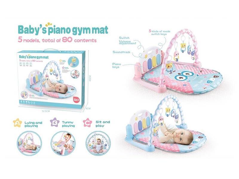 Owl Oval Pedal Piano Fitness Stand (Pink, Mint Green)