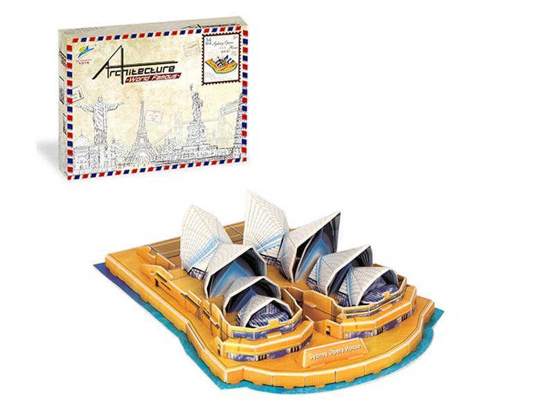 34PCS Sydney Opera House 3D Jigsaw Puzzle (English)