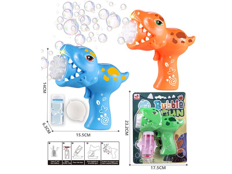 Multi Hole Dinosaur Electric Bubble Gun