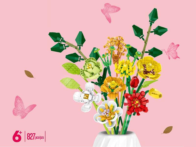 Building Block Bouquet 827PCS