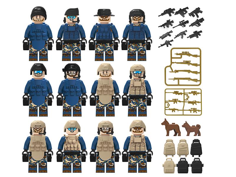 Military Special Police Building Blocks Figures Toys