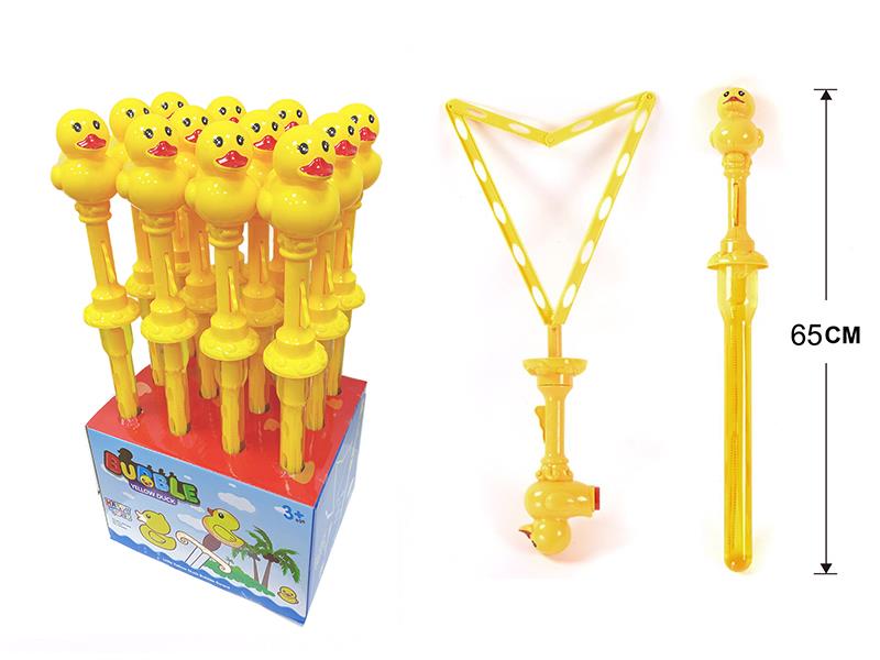 Outsize Yellow Duck Western Sword Bubble Stick 65cm 12PCS