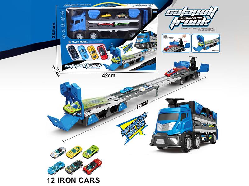 Ejection Ddeformation Rail Car + 12 Iron Cars