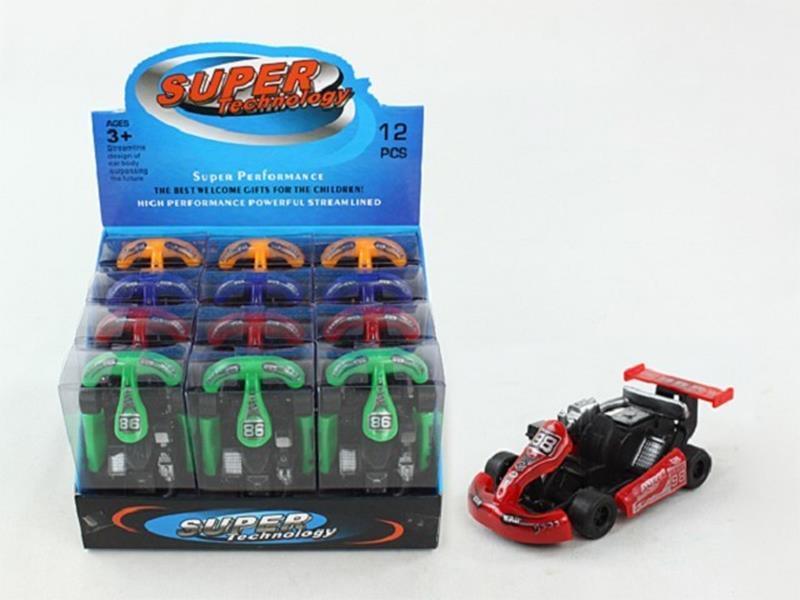 Solid Color Pull Back Karting 12pcs