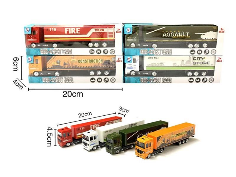 1:72 Slide Alloy Container Car