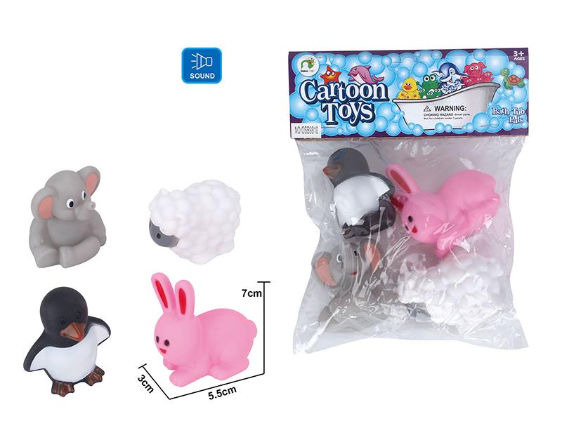 Cute Animals Kids Bath Toy Set