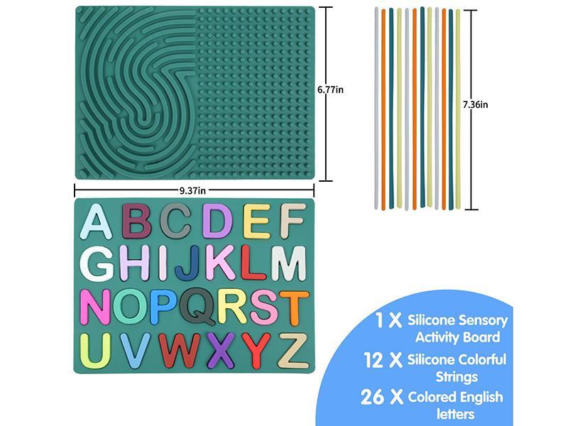 English Letters Silicone Sensory Activity Board