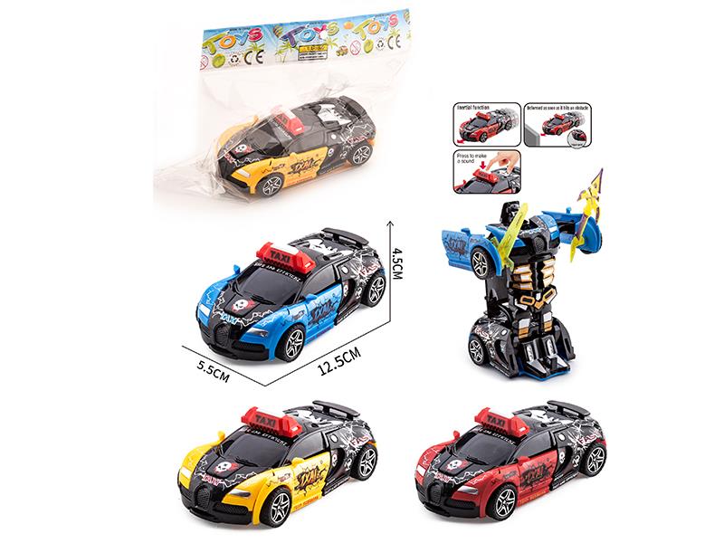 Friction Crash Deformation Bugatti Taxi Car 1PCS
