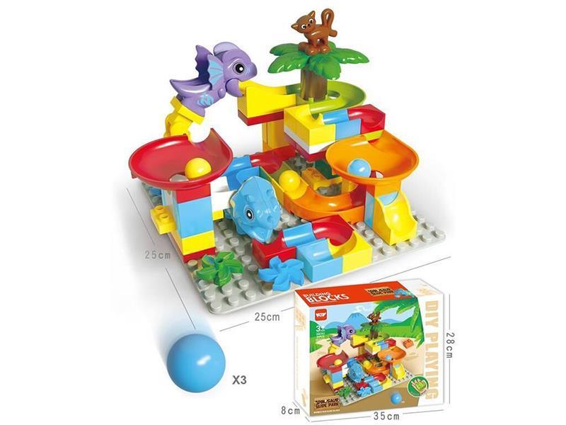 Large Particles Triceratops Slide Building Blocks 55pcs