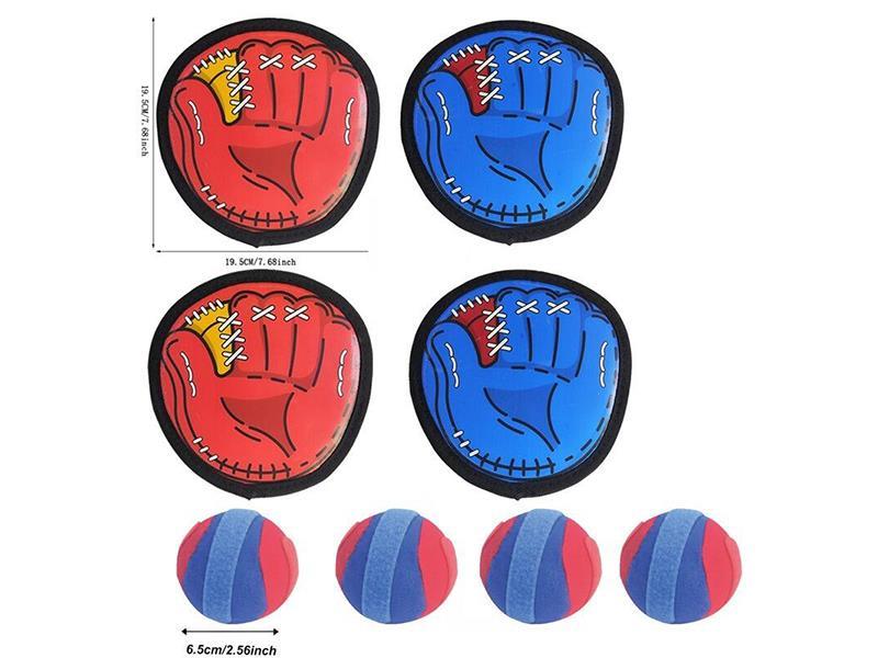 Sticky Target Balls - 4 Paddles & 4 Velcro Balls