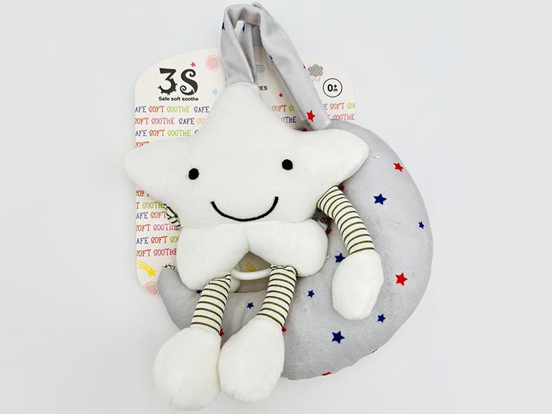 Baby Stroller&Bed Hanging Plush Toys Five Pointed Star Music Pendant