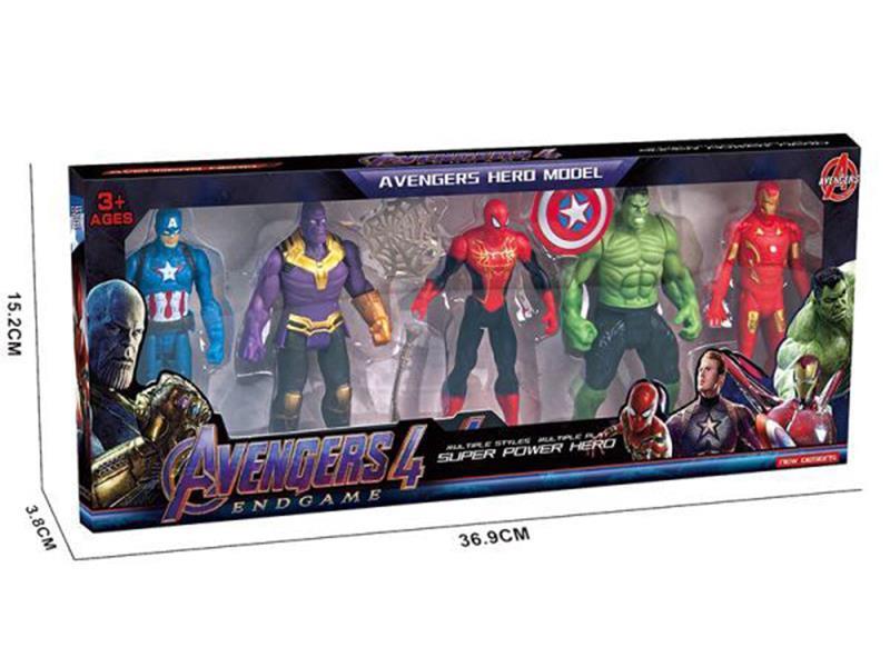11.5cm Thanos, Spider-Man, Captain America, Iron Man, Hulk Action Figures