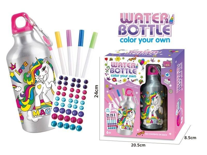 Diy Graffiti Water Bottle (500Ml 5-Color Watercolor Pen)