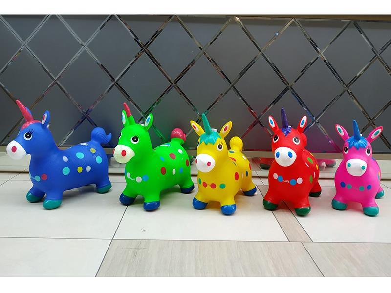 Inflatable Jumping Spotted Unicorn (With Music)