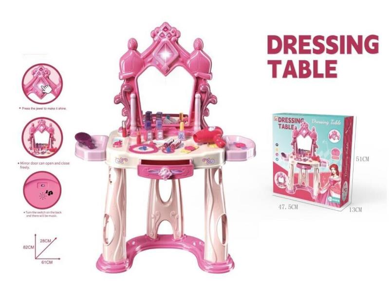 Princess Dressing Table With Lighting, Music And Touch (3 Mirrors, AA Not Included)