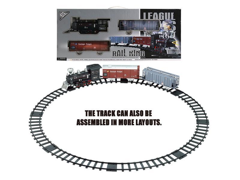 B/O IMITATED TRAIN PLAY SET WITH LIGHT,MUSIC TOYS