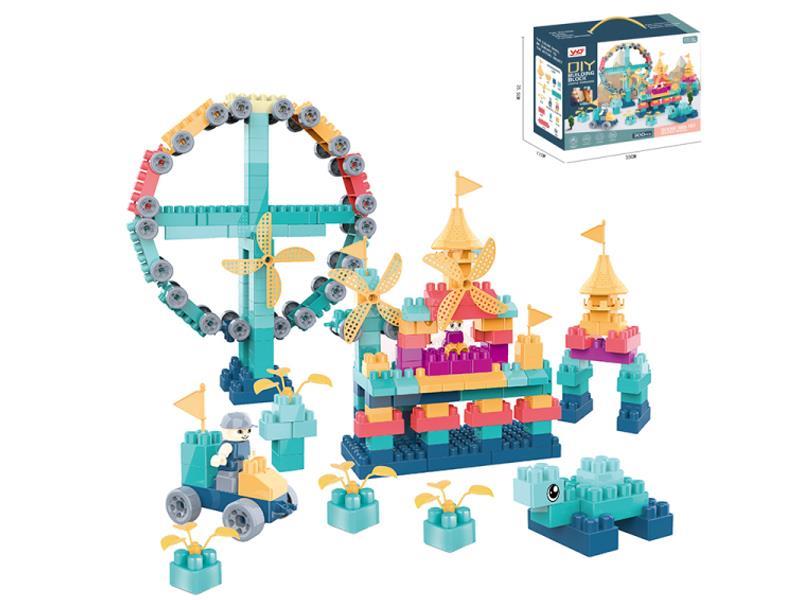 300Pcs Light Color Large Particle Scene Building Blocks