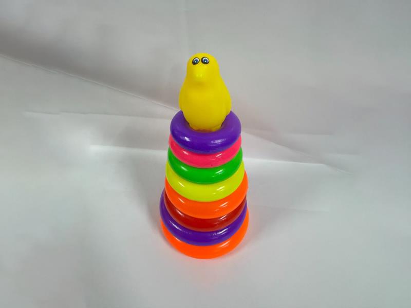 Penguin Rainbow Tower Jenga Ring 8 Layers