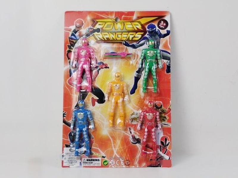 5PCS 10CM Power Rangers + Sword