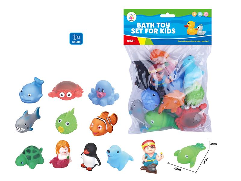 Cute Animals Kids Bath Toy Set