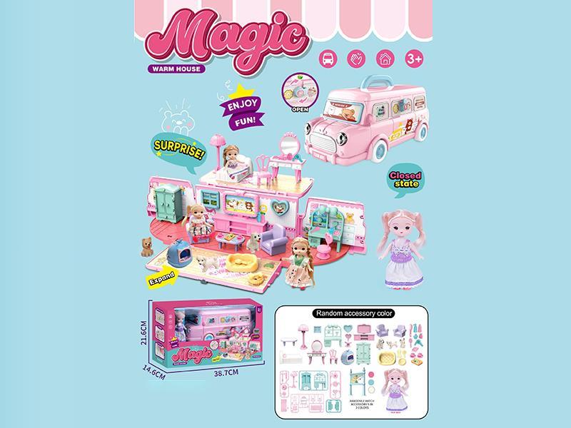 Scene Bedroom Bus Storage Vehicle