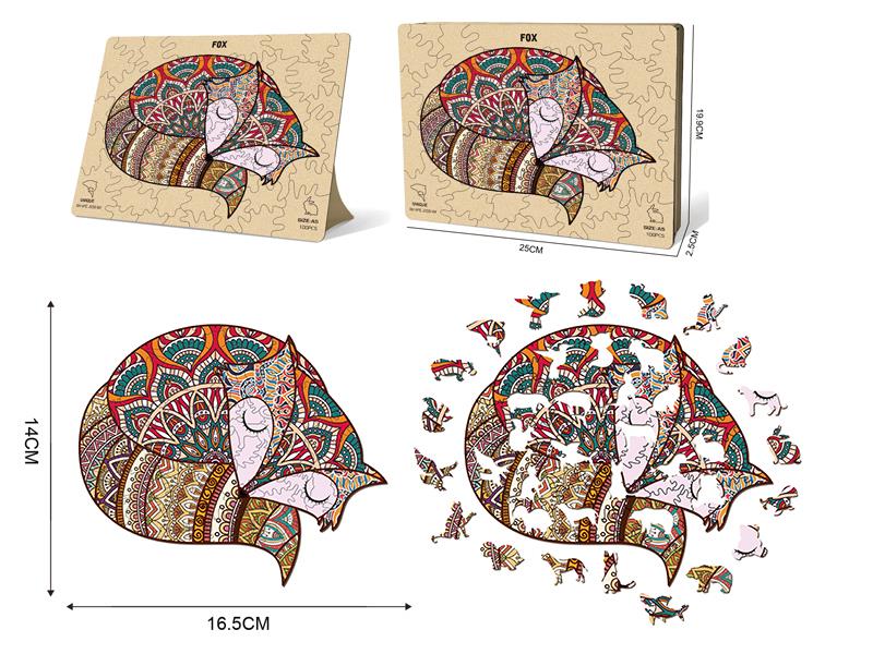 100pcs Wooden Puzzle - Fox