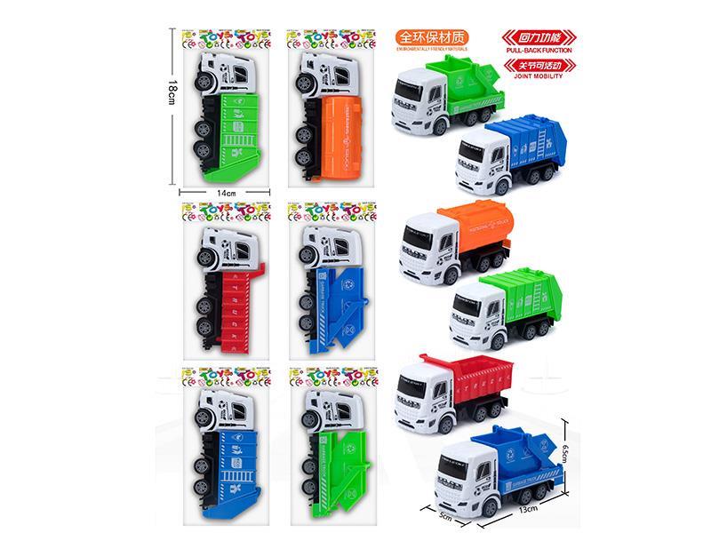 Pull Back Sanitation Truck 1PCS