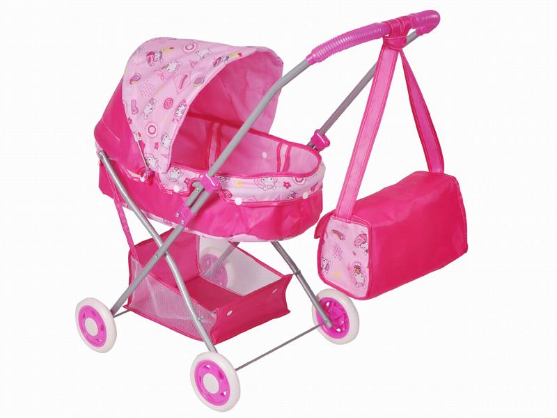Baby sunshade Trolley And Storage Basket And Handbag  (Silver iron ) Eva Wheel