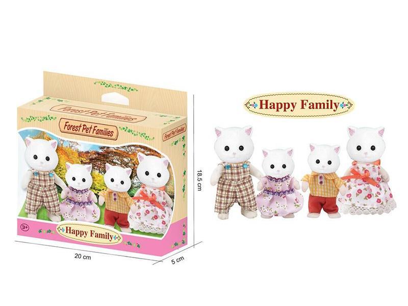 Forest Pet Families Cat Dolls 4pcs