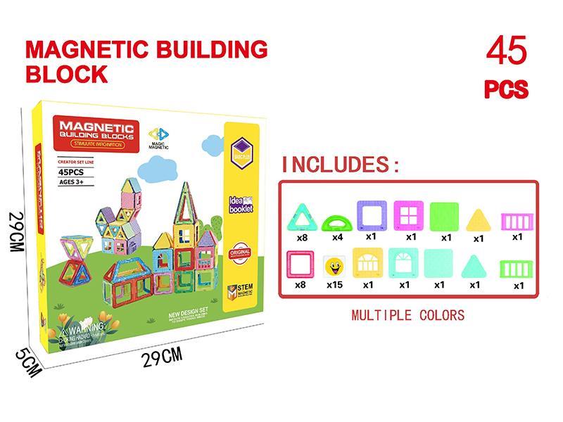 Transparent Magnetic Building Blocks 45pcs