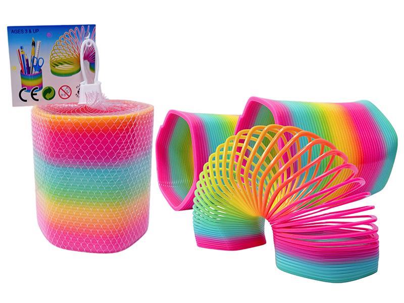 Large Hexagonal Rainbow Spring Toy