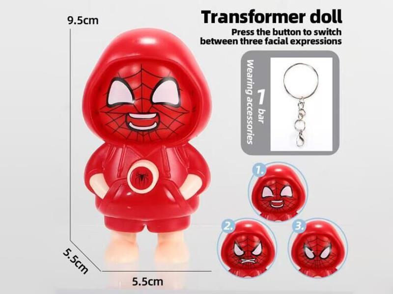 Spider-Man Face Changing Doll Keychain