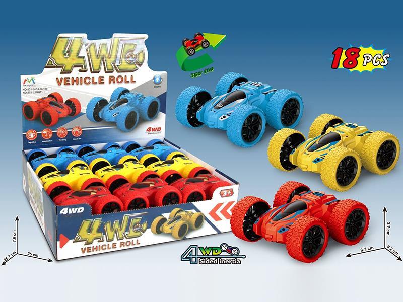 Friction Double-Sided Stunt Car 18pcs