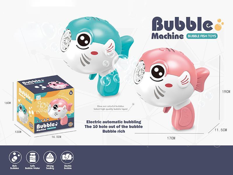 10 Holes B/O Fish Bubble Machine