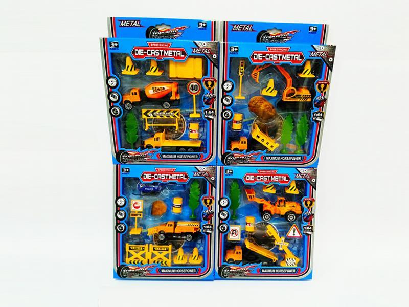 Slide Alloy Engineering Vehicle Set