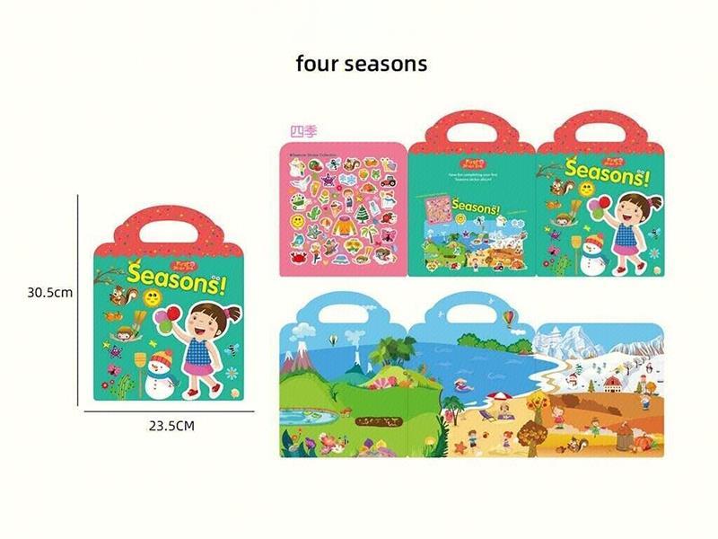 DIY Four Seasons Scene Sticker Busy Book