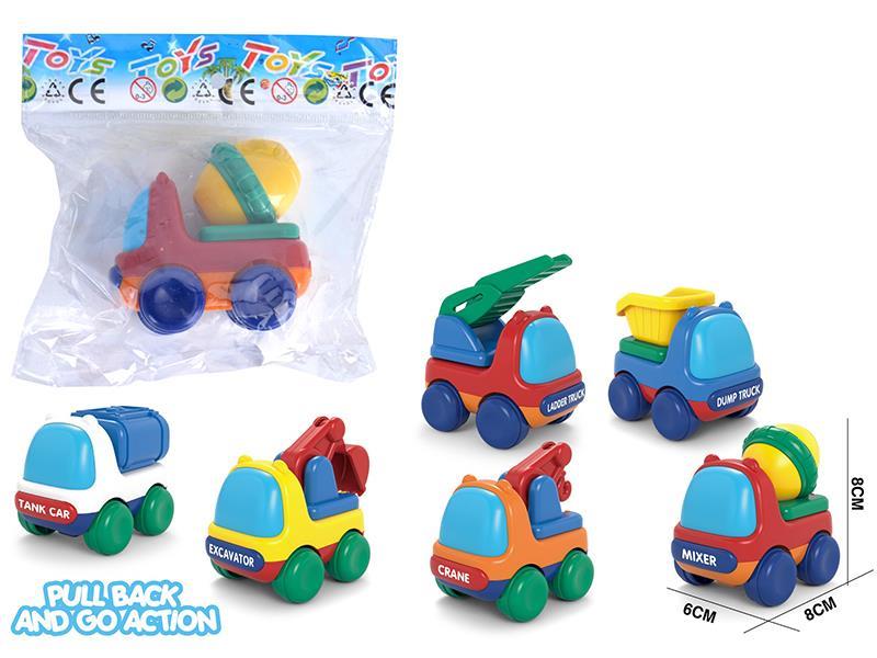 Pull Back Solid Color Engineering Truck