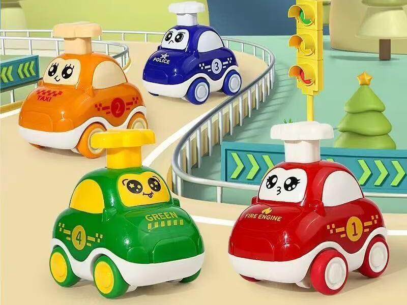 Press The Cartoon Car (4 Colors, Single-Color Box)