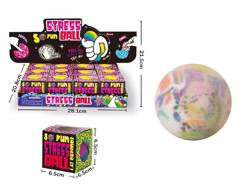 6cm Colored Glass Ball Stress Relief Toys 12PCS