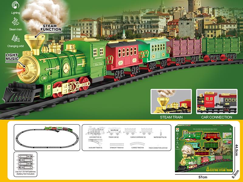 Simulated Retro Train Model Electric Steam Train Track
