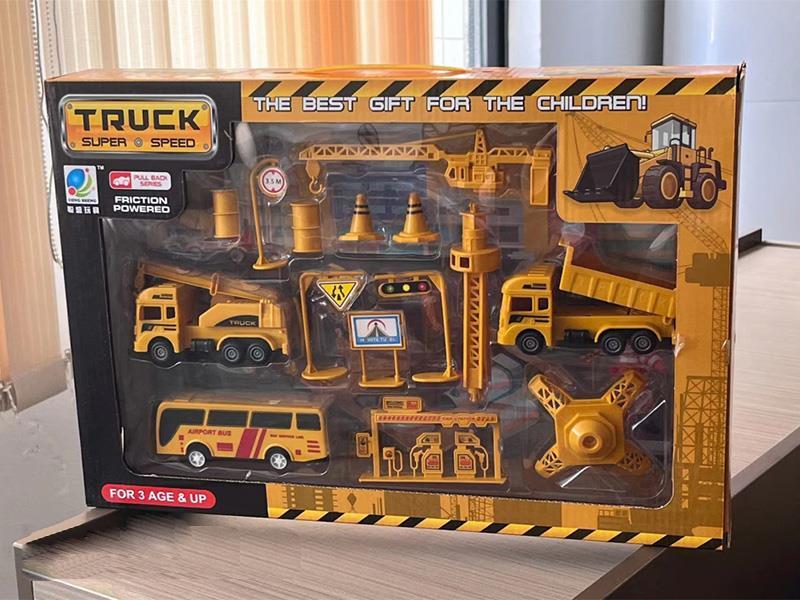 Pull Back Engineering Truck Set